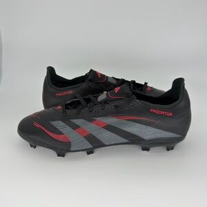 Adidas Men's Predator League Soccer Cleats Size 11.5 Black Red FG/MG ID1328 New